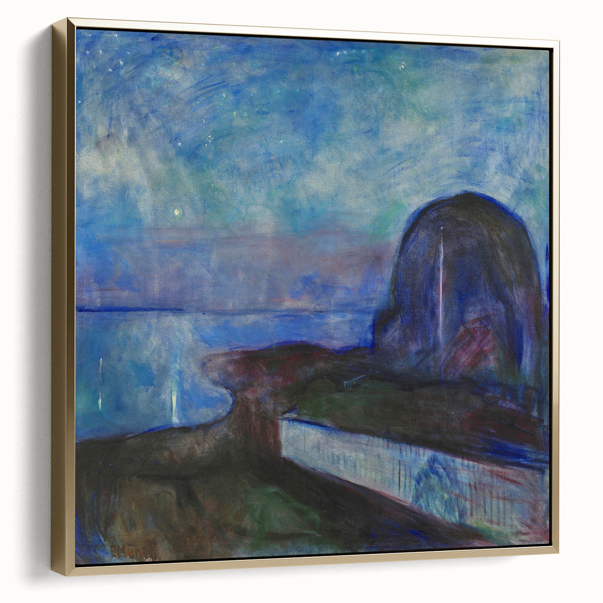 Expressionist Art - Starry Night by Edvard Munch (1893)