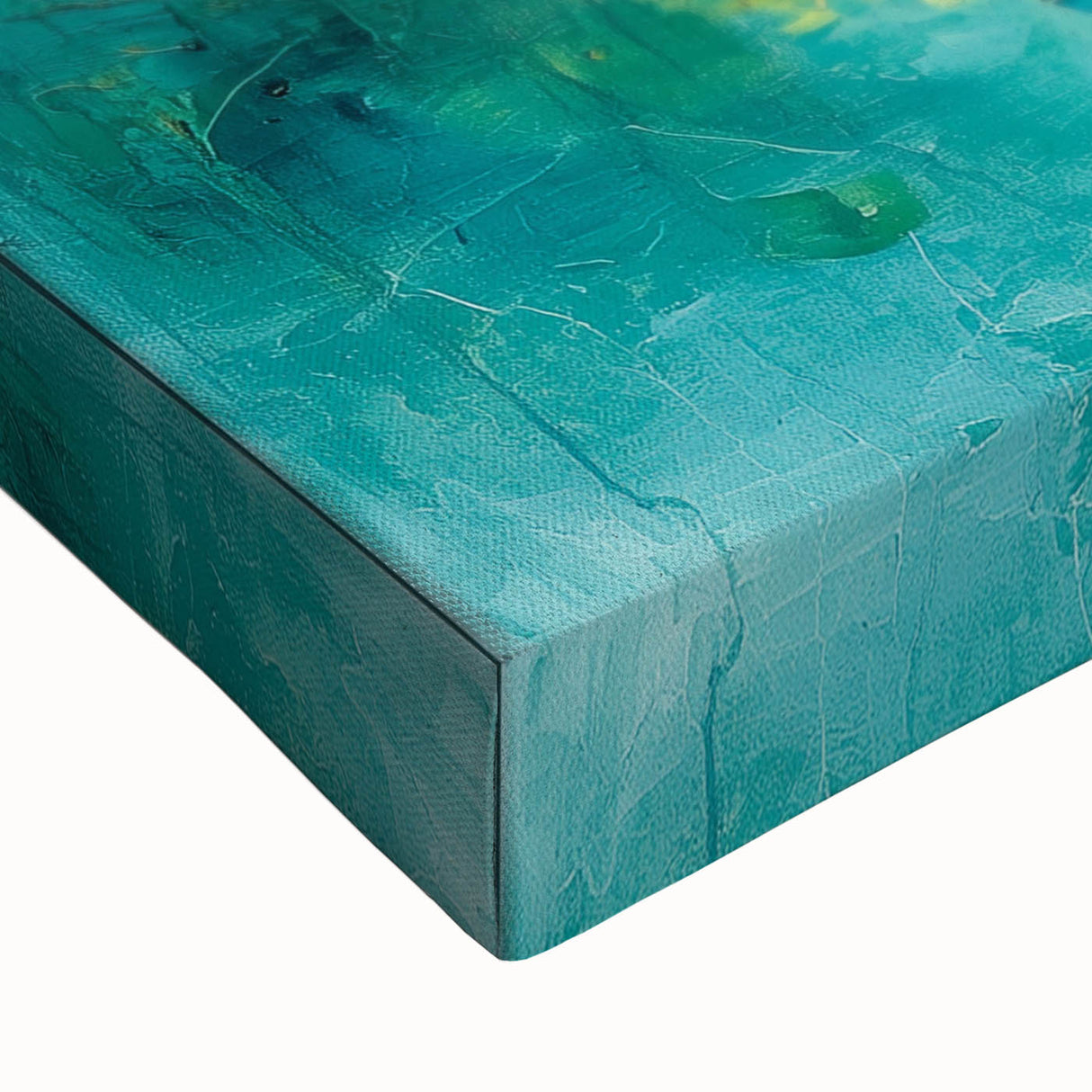 Colorful Abstract Wall Art – Turquoise, Yellow & Purple Canvas