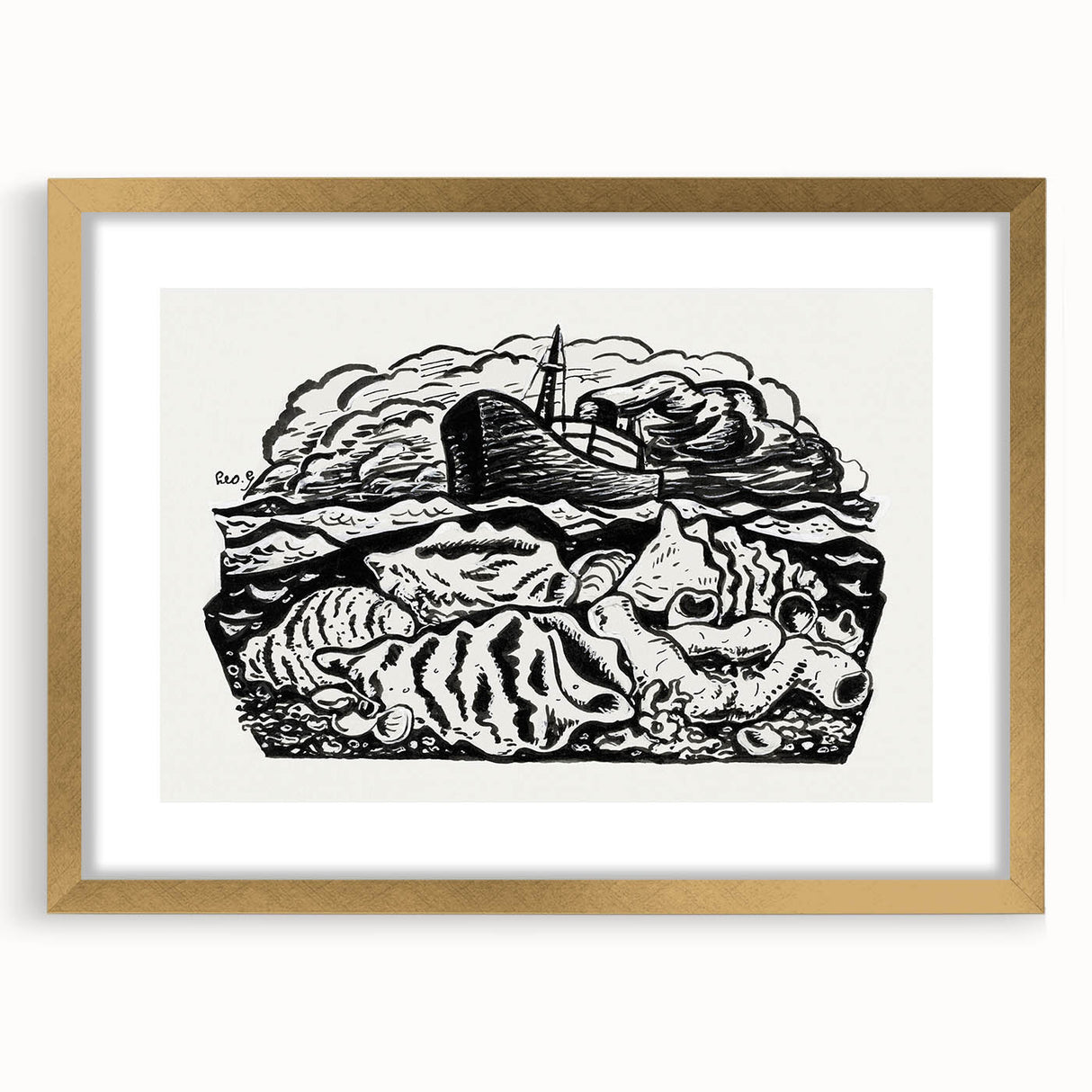 Expressionist Art - Steamship at Sea by Leo Gestel (ca. 1891–1941)