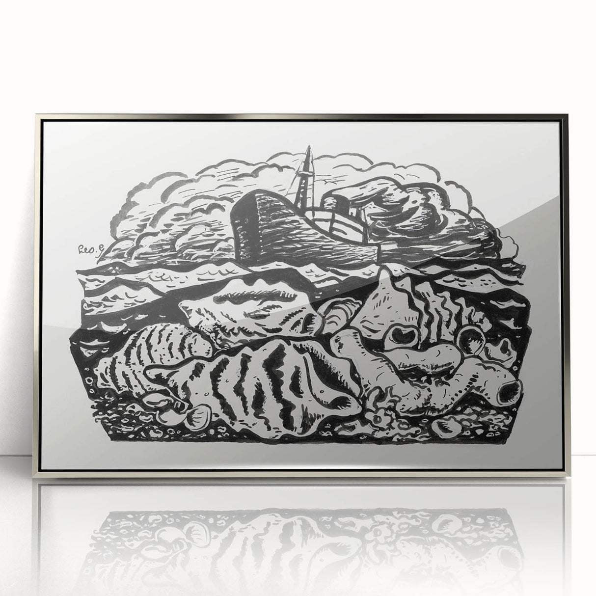 Expressionist Art - Steamship at Sea by Leo Gestel (ca. 1891–1941)