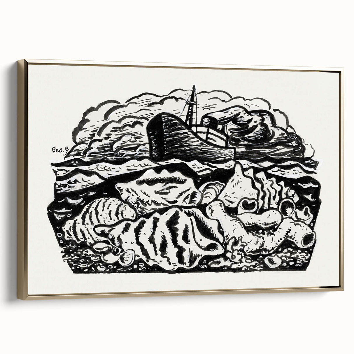 Expressionist Art - Steamship at Sea by Leo Gestel (ca. 1891–1941)