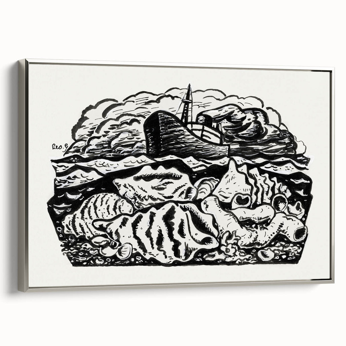 Expressionist Art - Steamship at Sea by Leo Gestel (ca. 1891–1941)