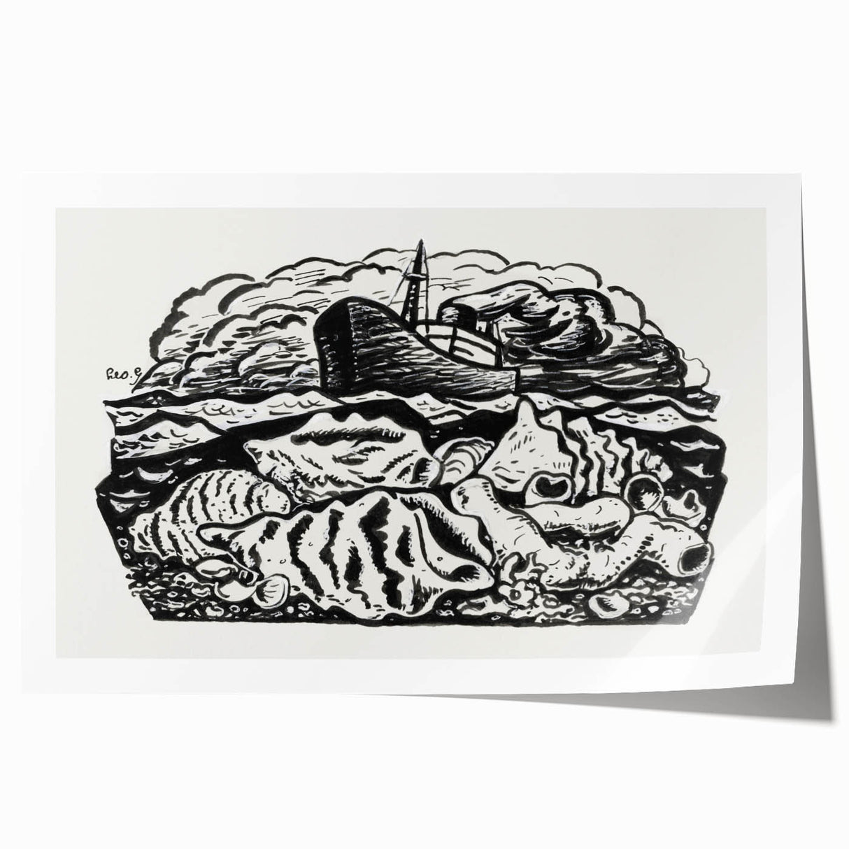 Expressionist Art - Steamship at Sea by Leo Gestel (ca. 1891–1941)