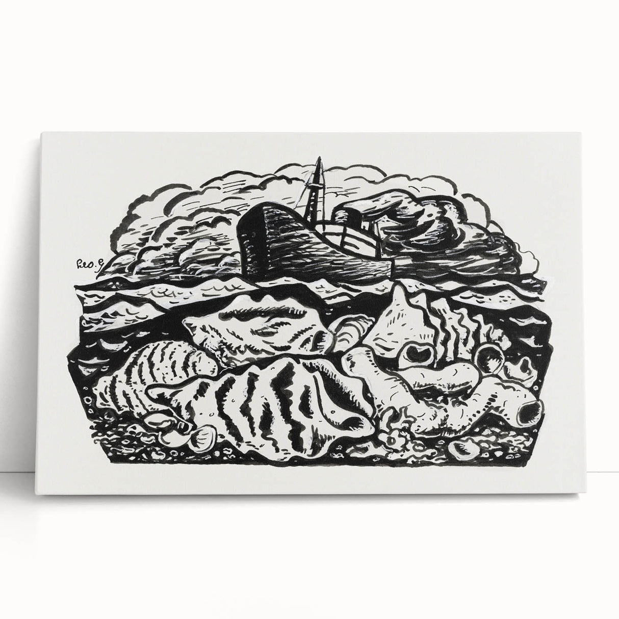 Expressionist Art - Steamship at Sea by Leo Gestel (ca. 1891–1941)