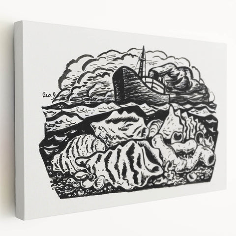 Expressionist Art - Steamship at Sea by Leo Gestel (ca. 1891–1941)