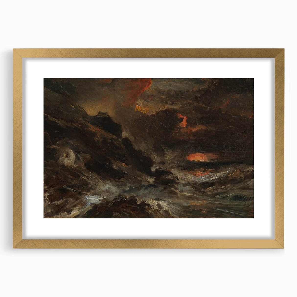 Romanticism Art - A Storm off the Normandy Coast by Eugène Isabey