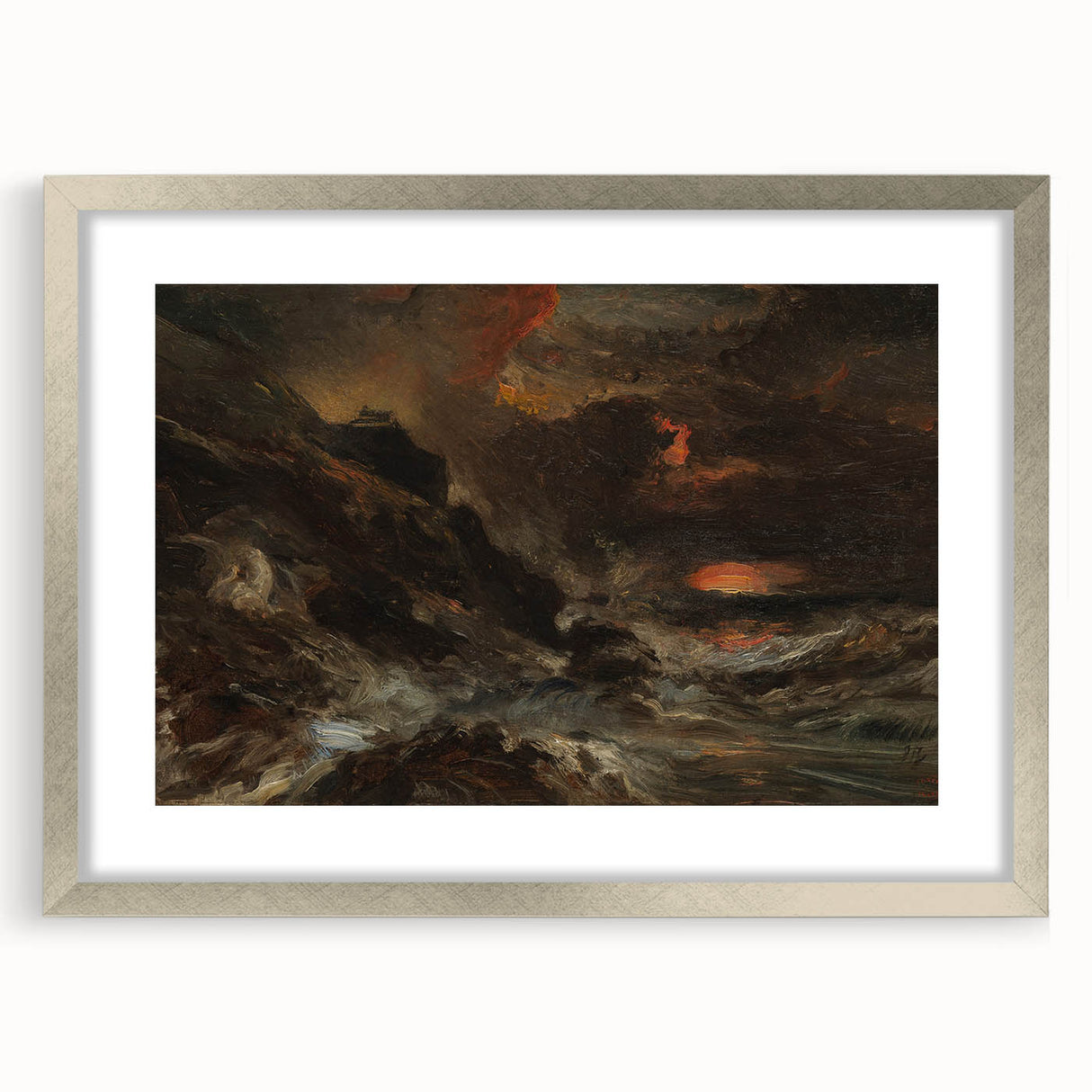 Romanticism Art - A Storm off the Normandy Coast by Eugène Isabey