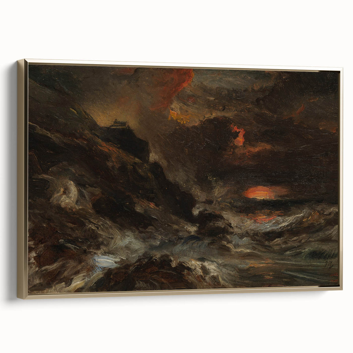 Romanticism Art - A Storm off the Normandy Coast by Eugène Isabey