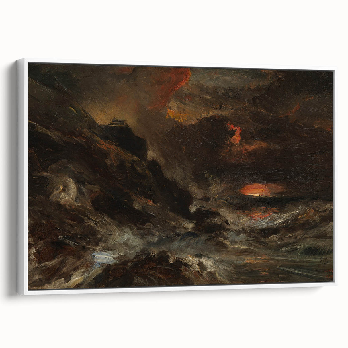 Romanticism Art - A Storm off the Normandy Coast by Eugène Isabey