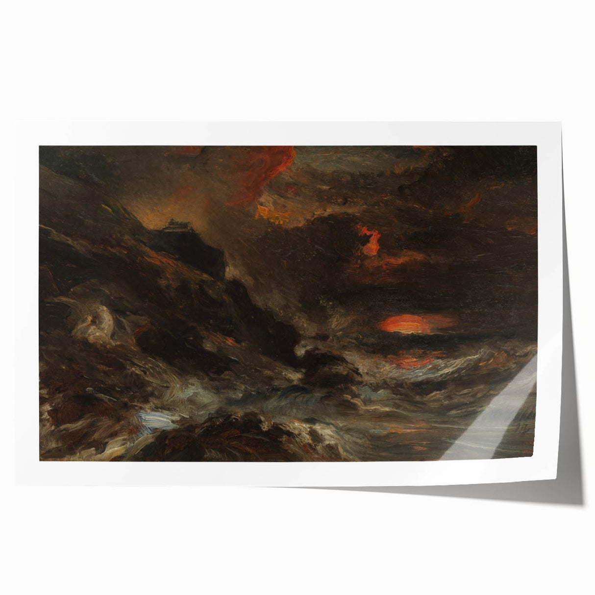 Romanticism Art - A Storm off the Normandy Coast by Eugène Isabey
