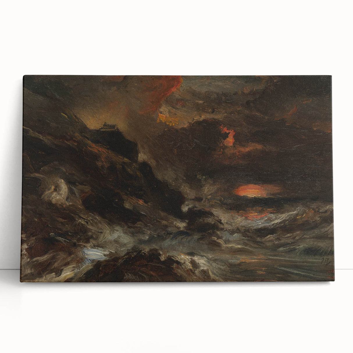 Romanticism Art - A Storm off the Normandy Coast by Eugène Isabey