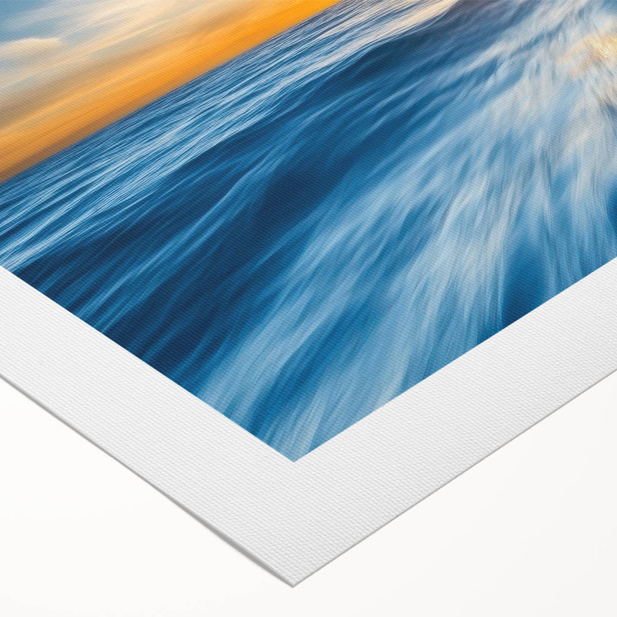 Golden Sunrise Ocean Waves – Dynamic Abstract Wall Art Print