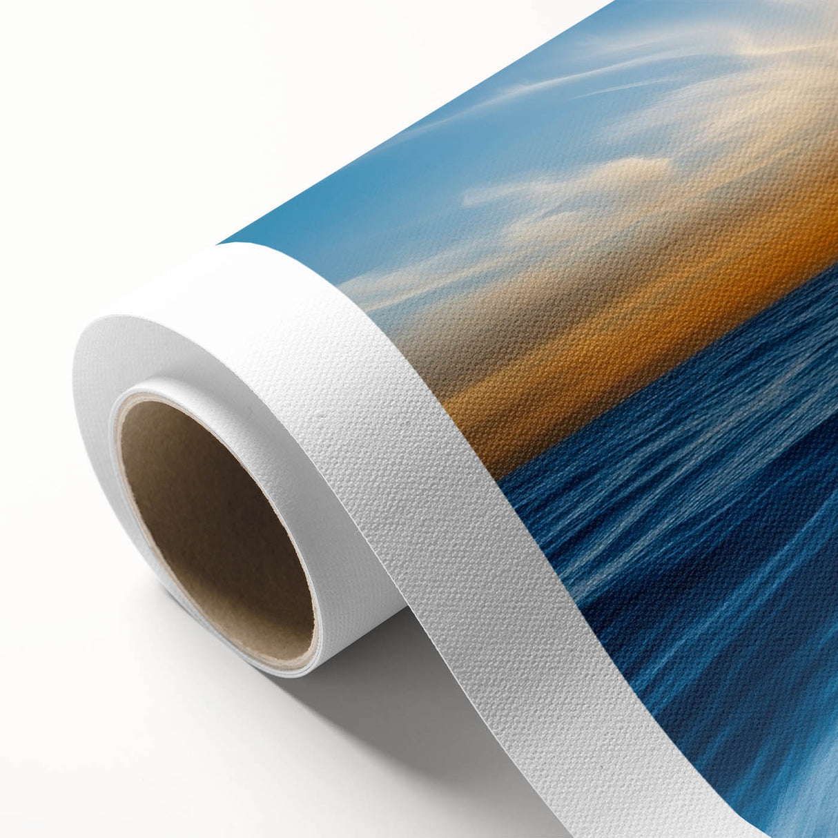 Golden Sunrise Ocean Waves – Dynamic Abstract Wall Art Print