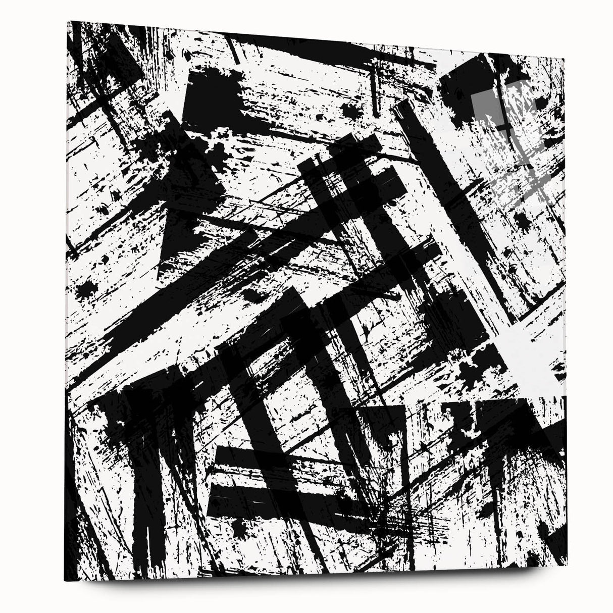 Bold Black and White Abstract Bedroom Wall Art – Framed & Canvas