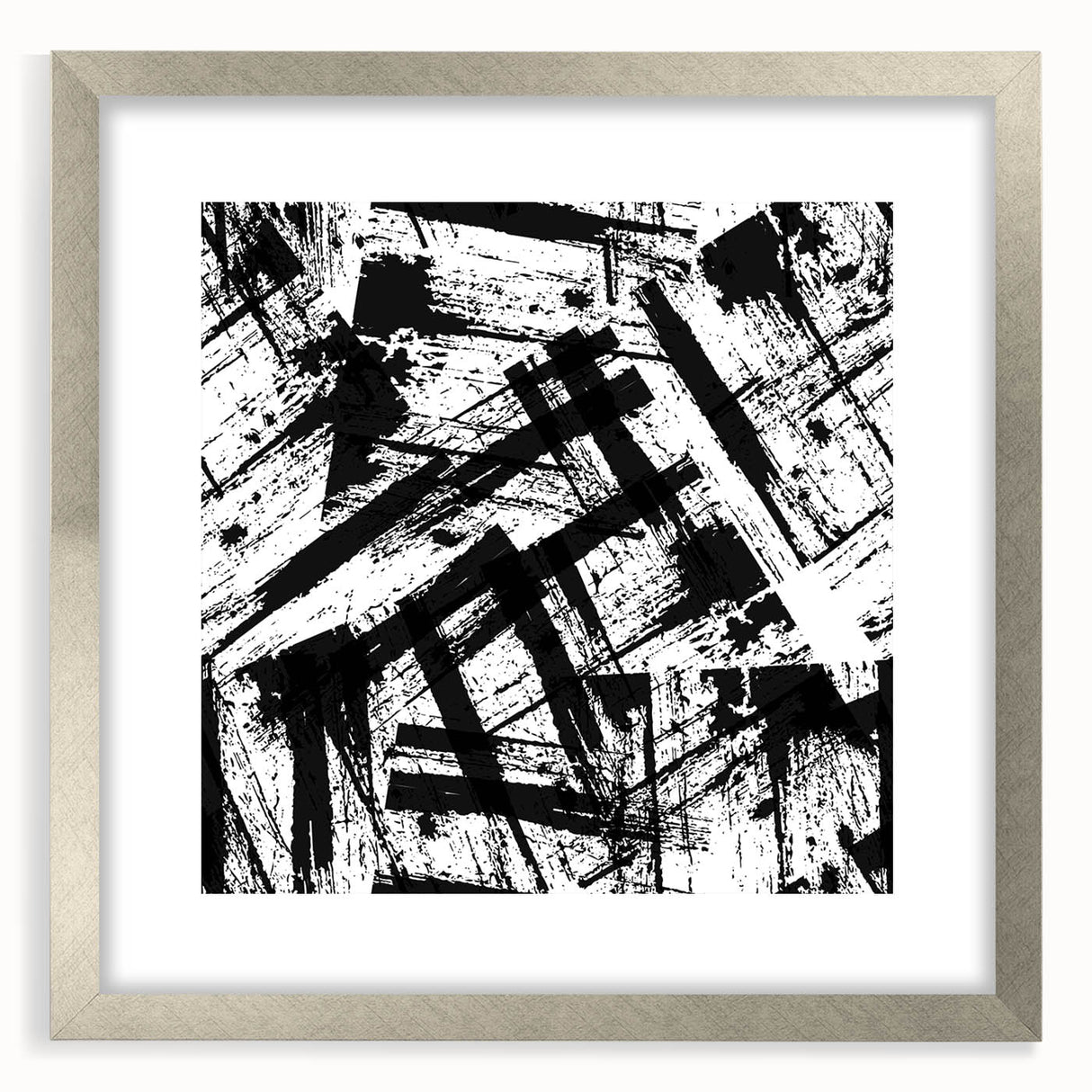 Bold Black and White Abstract Bedroom Wall Art – Framed & Canvas