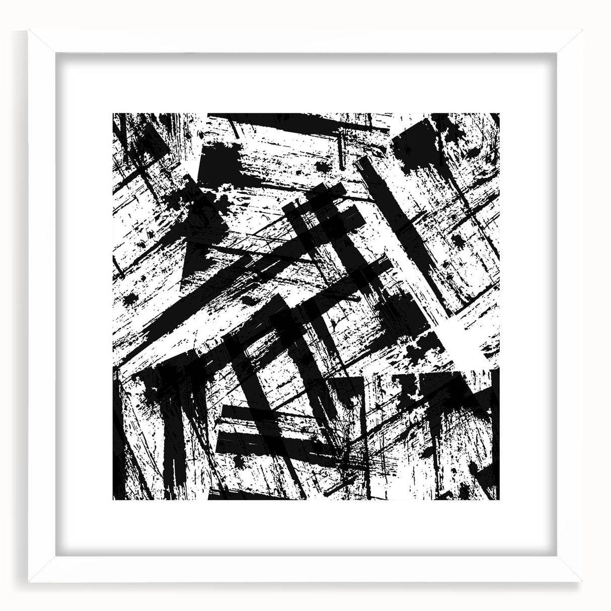 Bold Black and White Abstract Bedroom Wall Art – Framed & Canvas
