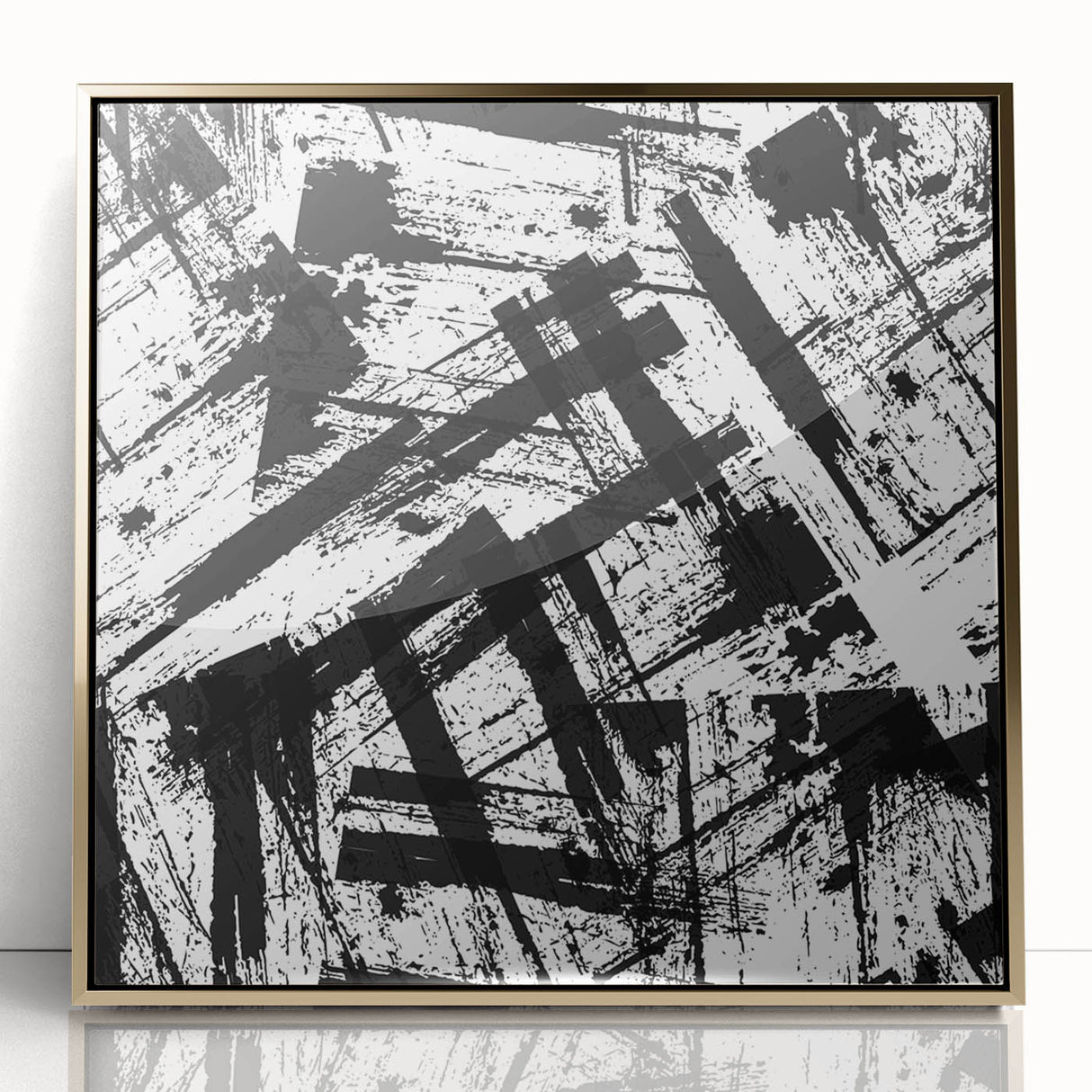 Bold Black and White Abstract Bedroom Wall Art – Framed & Canvas