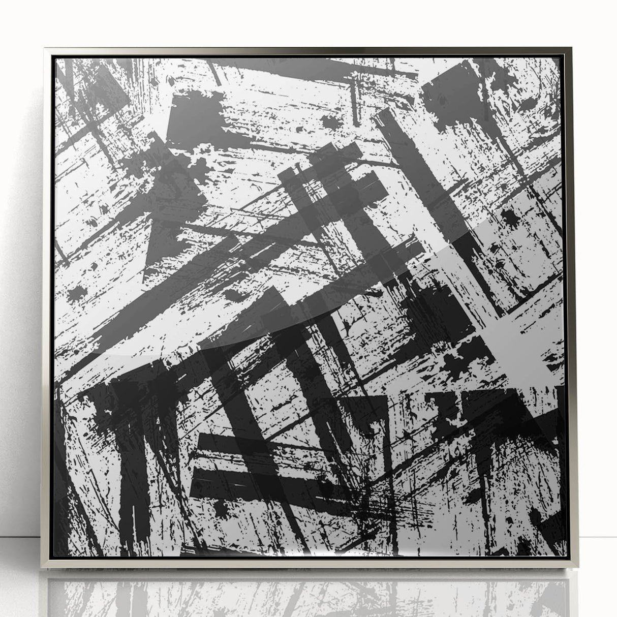 Bold Black and White Abstract Bedroom Wall Art – Framed & Canvas