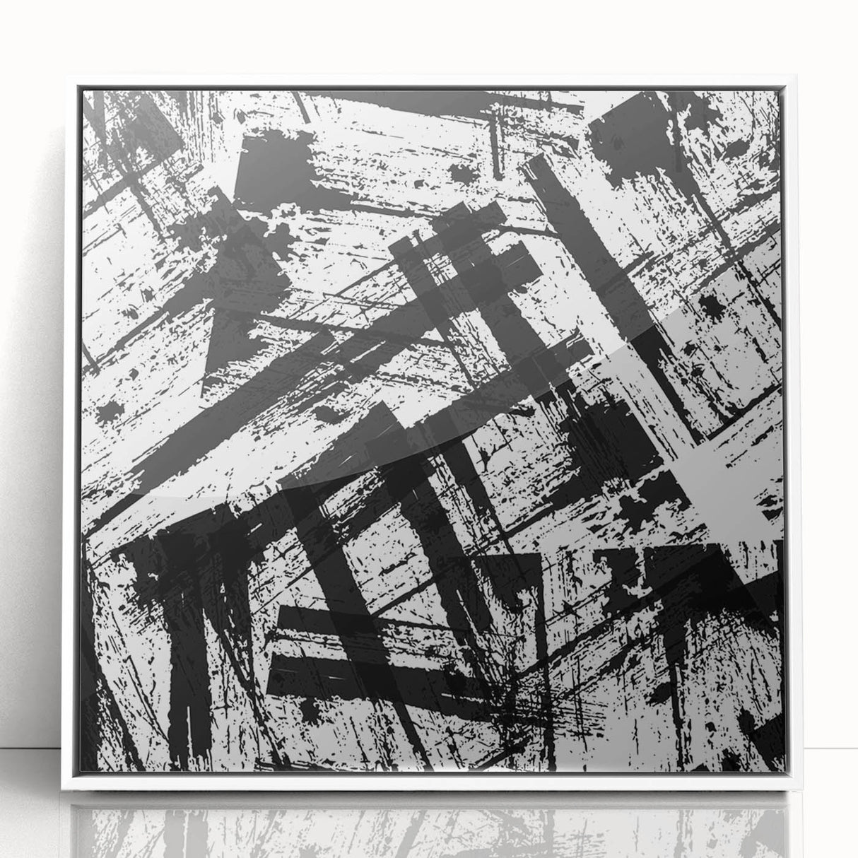 Bold Black and White Abstract Bedroom Wall Art – Framed & Canvas