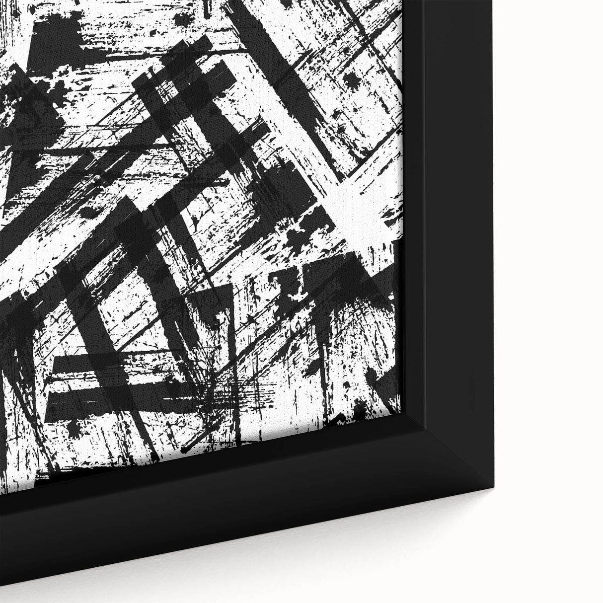 Bold Black and White Abstract Bedroom Wall Art – Framed & Canvas