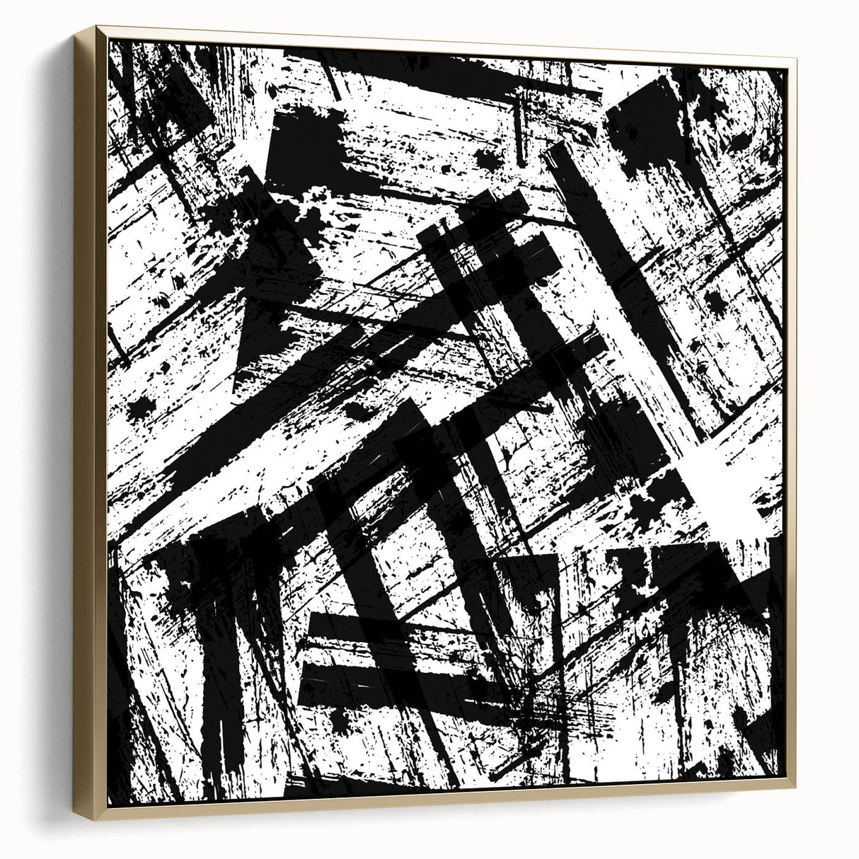 Bold Black and White Abstract Bedroom Wall Art – Framed & Canvas
