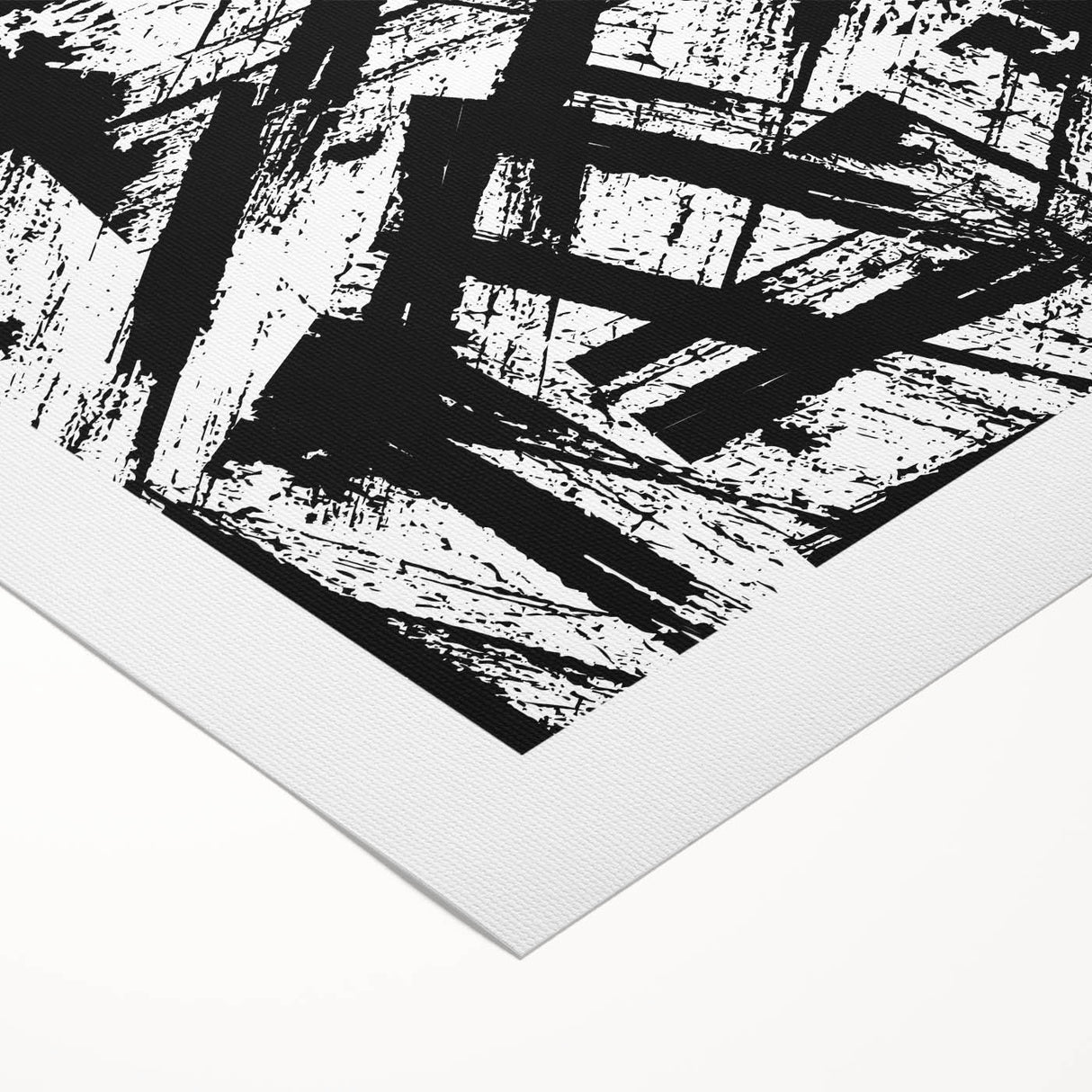 Bold Black and White Abstract Bedroom Wall Art – Framed & Canvas
