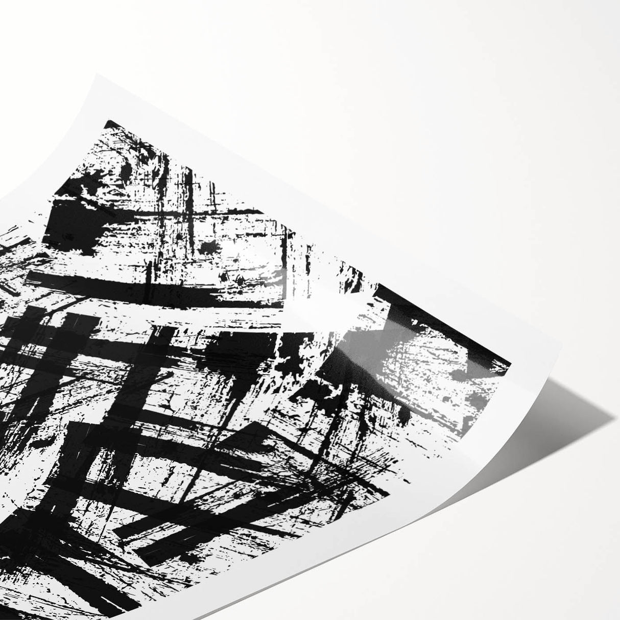 Bold Black and White Abstract Bedroom Wall Art – Framed & Canvas