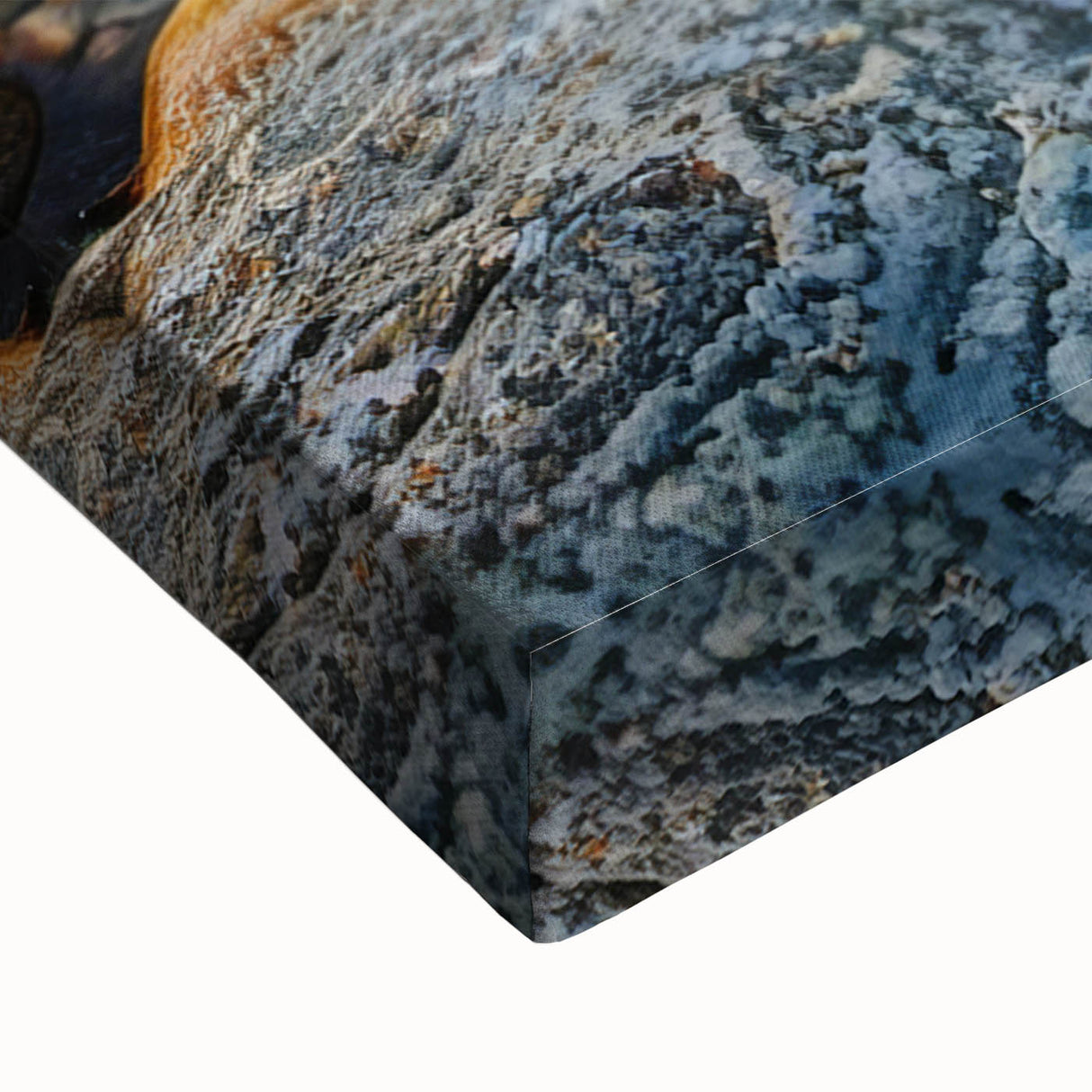 Black and white landscape art painting of Yukon scenery on stretched canvas, suitable for bedroom wall art.