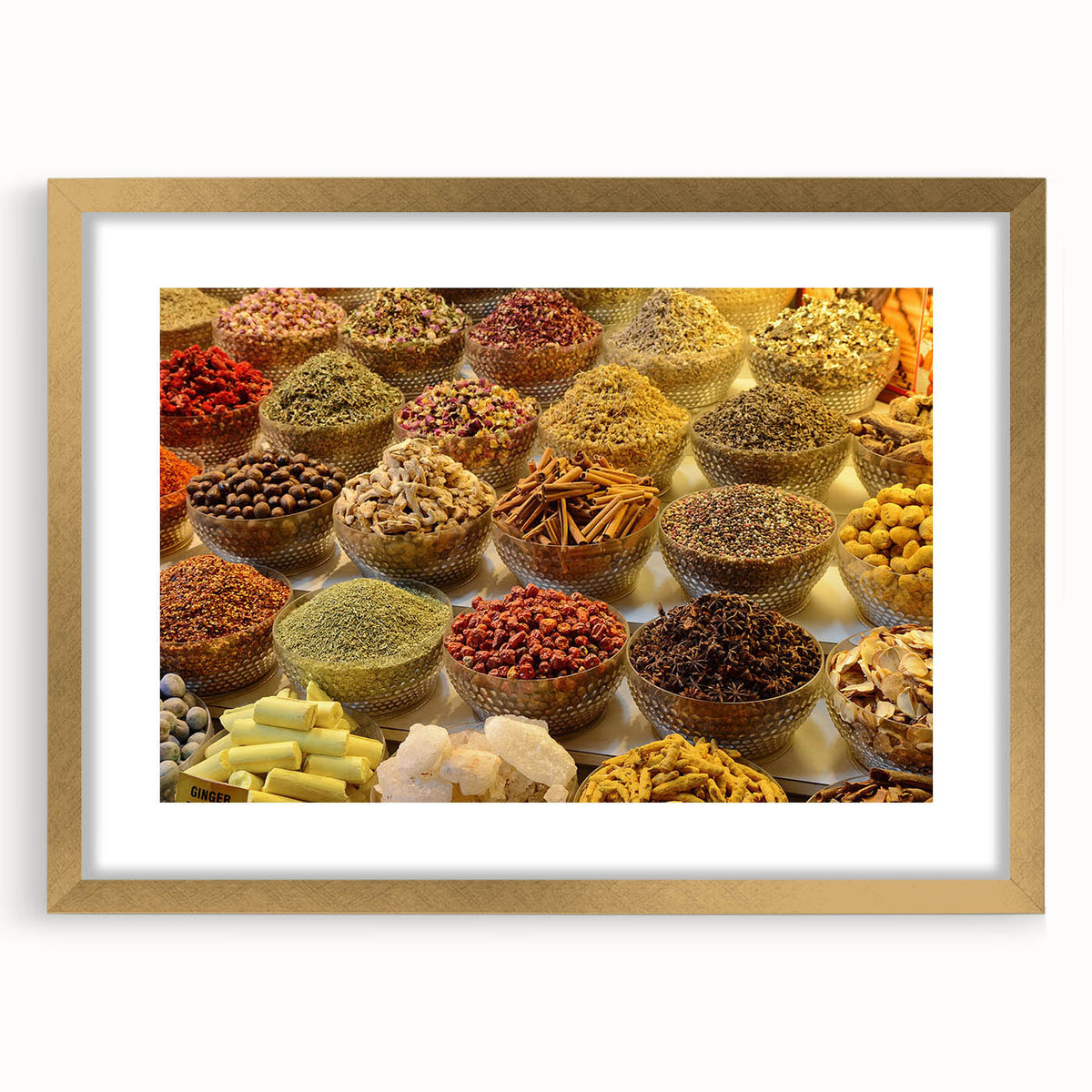 Extra large wall art featuring an abstract depiction of Dubai's skyline in textured gold and black tones.