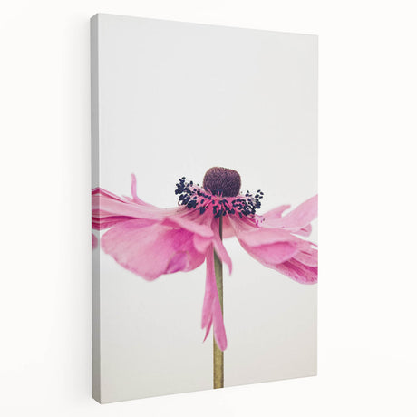 Spring-themed abstract art on stretched canvas featuring soft green and pink tones, suitable for kitchen wall art.