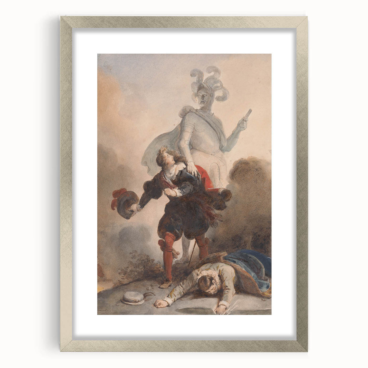 Romanticism Art - Don Juan and the Commander’s Statue by Fragonard