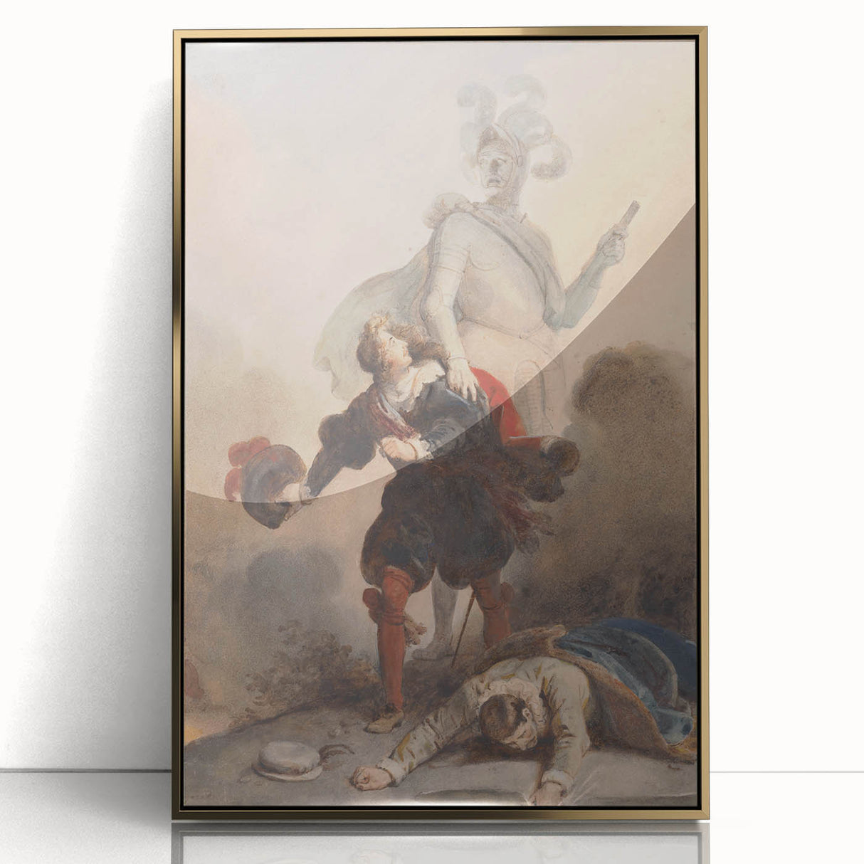 Romanticism Art - Don Juan and the Commander’s Statue by Fragonard