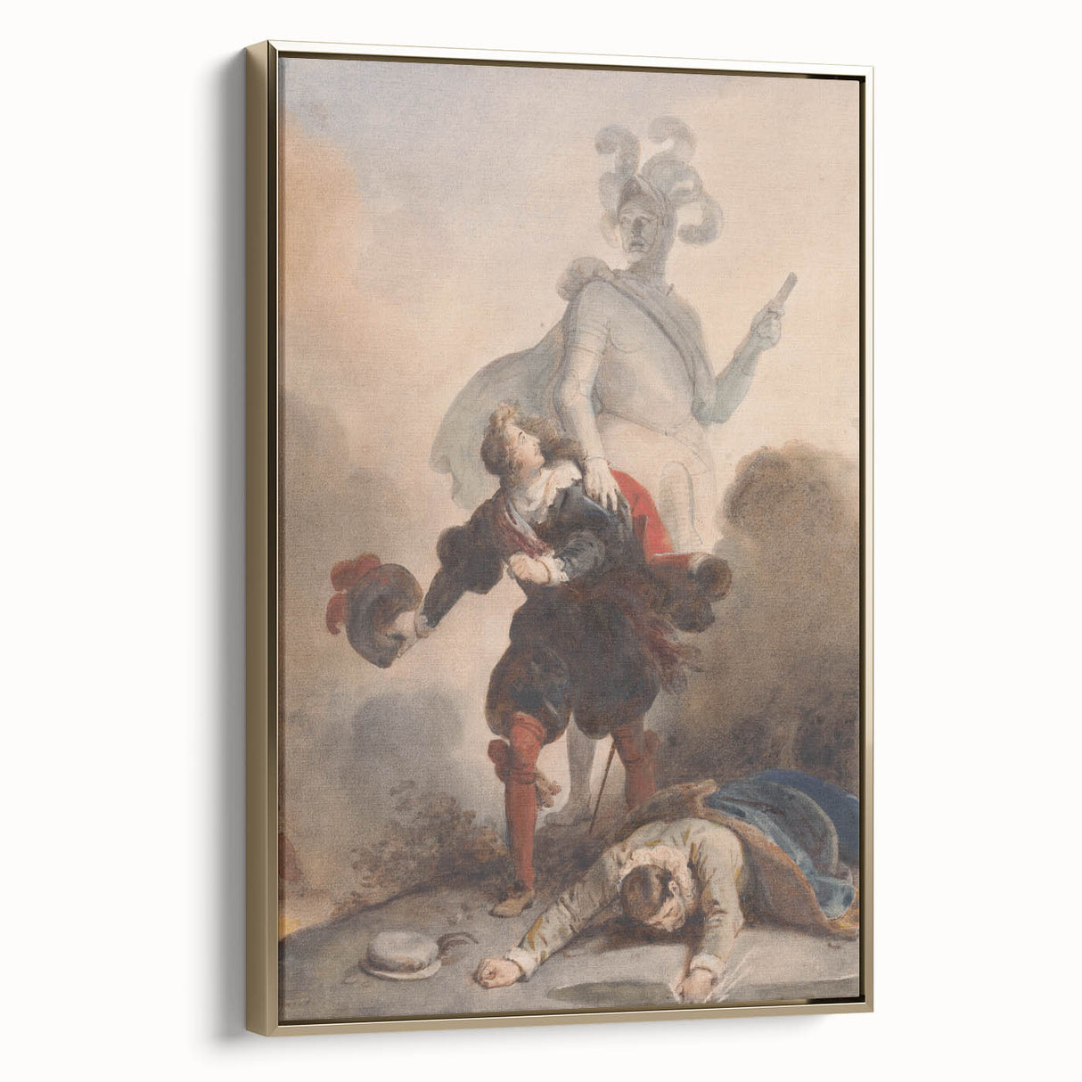 Romanticism Art - Don Juan and the Commander’s Statue by Fragonard