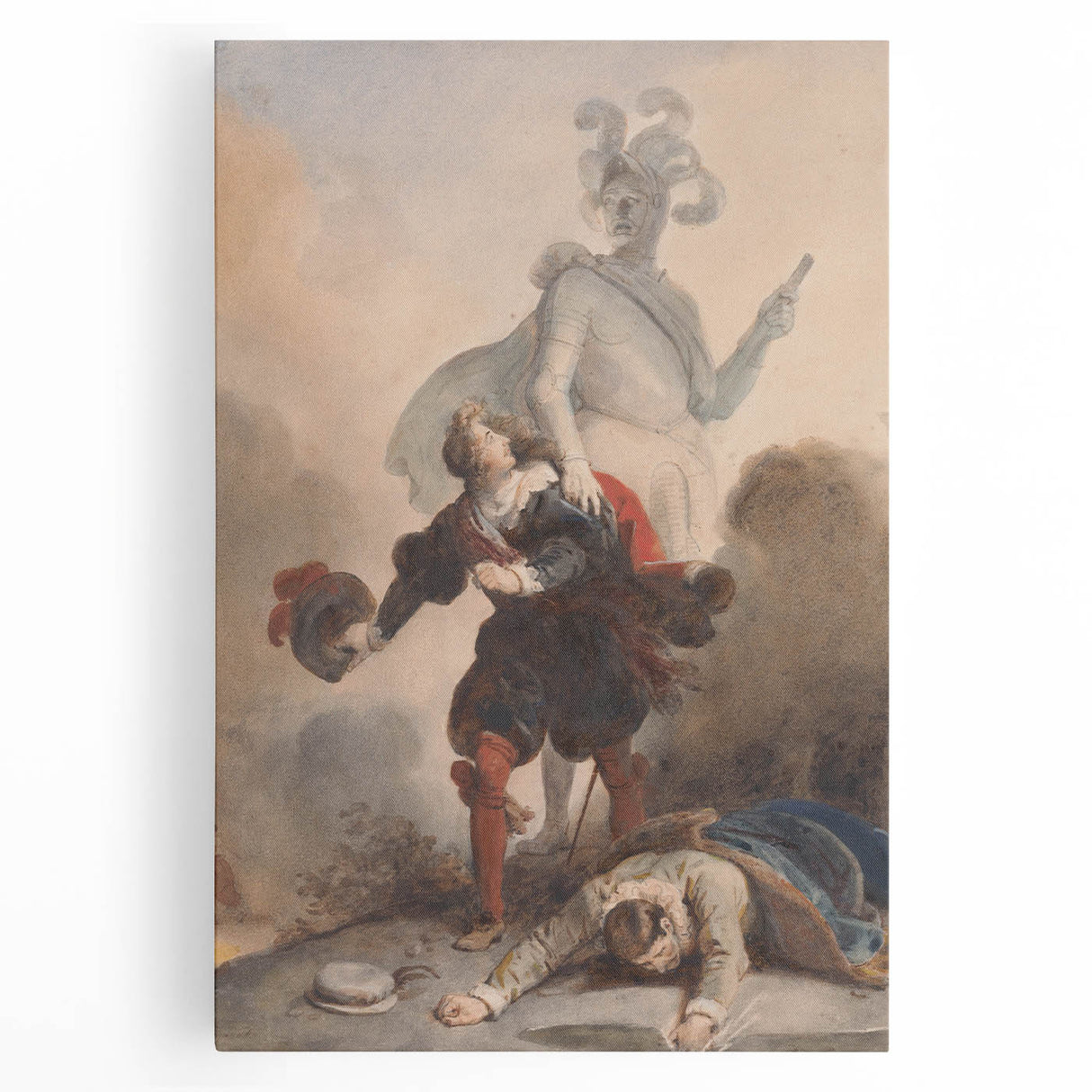 Romanticism Art - Don Juan and the Commander’s Statue by Fragonard