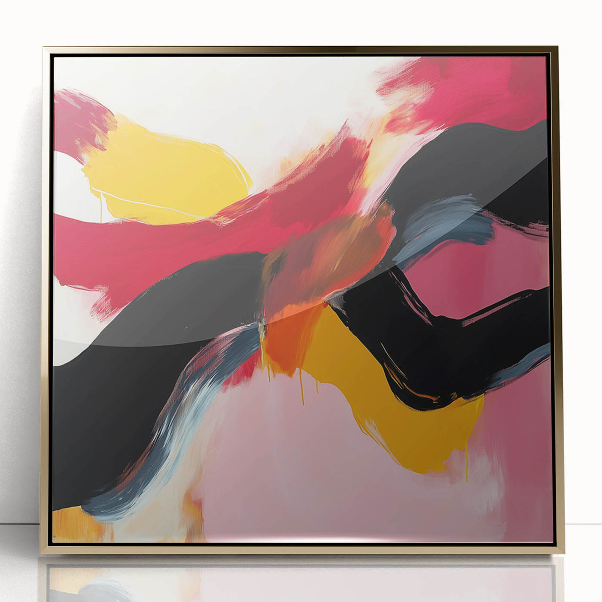 Modern Abstract Wall Art – Bold Fiery Passion Contemporary Canvas