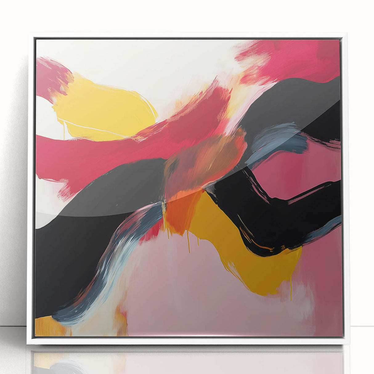 Modern Abstract Wall Art – Bold Fiery Passion Contemporary Canvas