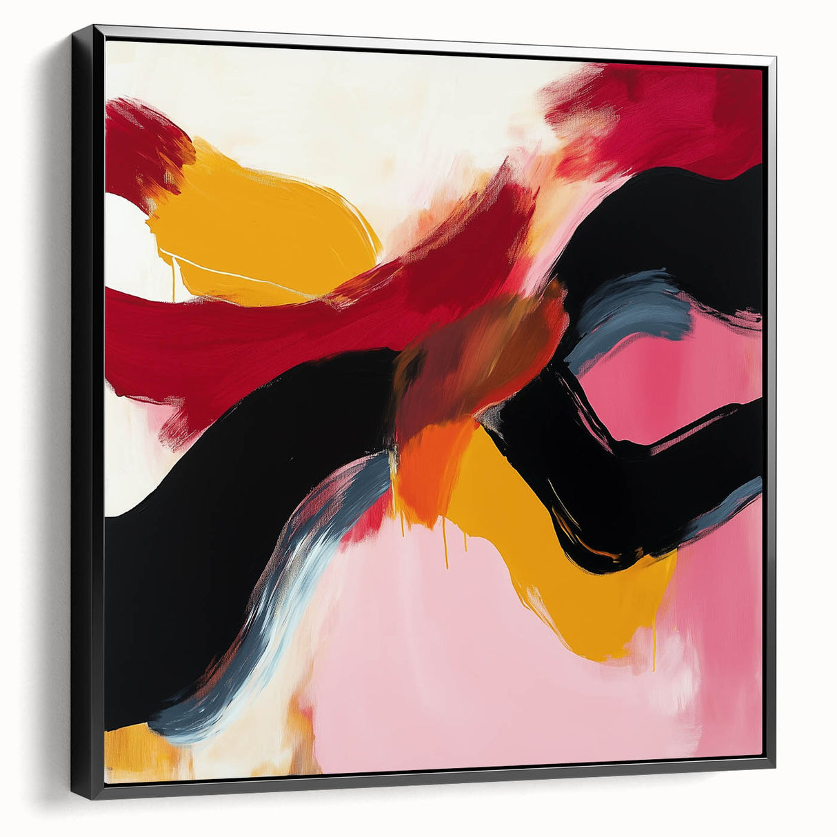 Modern Abstract Wall Art – Bold Fiery Passion Contemporary Canvas