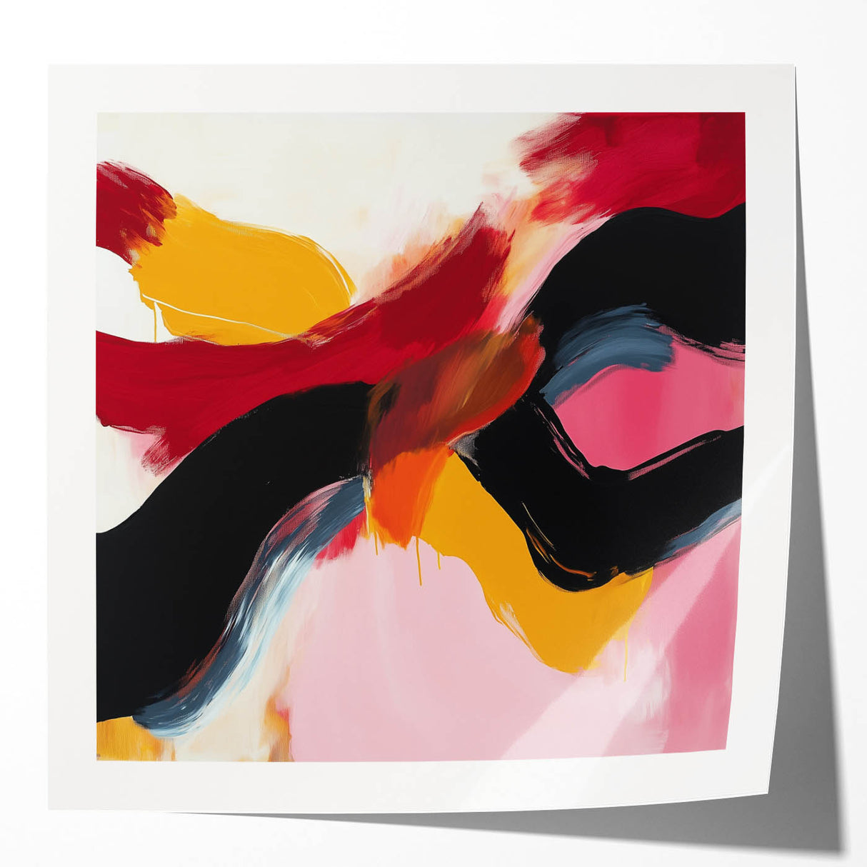 Modern Abstract Wall Art – Bold Fiery Passion Contemporary Canvas