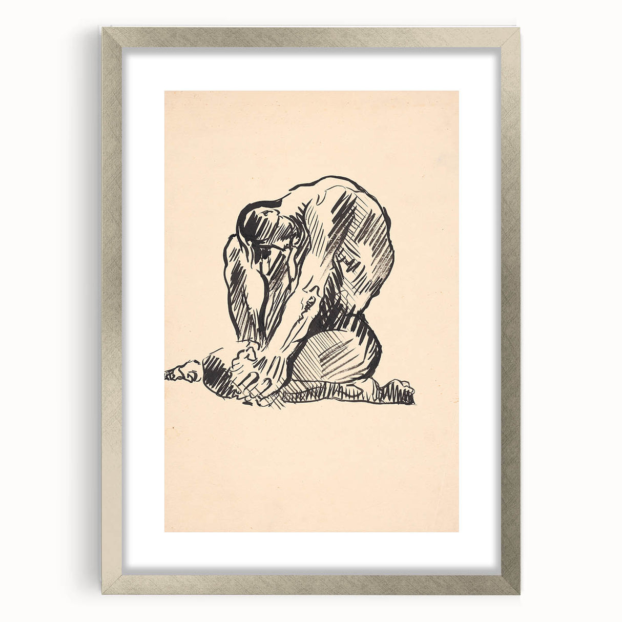 Expressionist Art Nude Study – Abstract Expressionism Wall Art Print