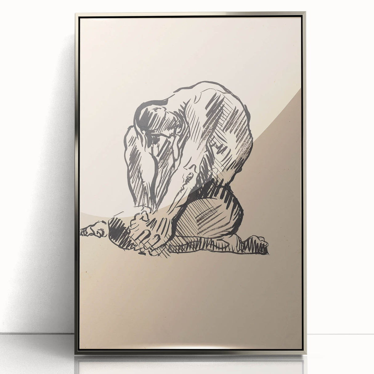 Expressionist Art Nude Study – Abstract Expressionism Wall Art Print