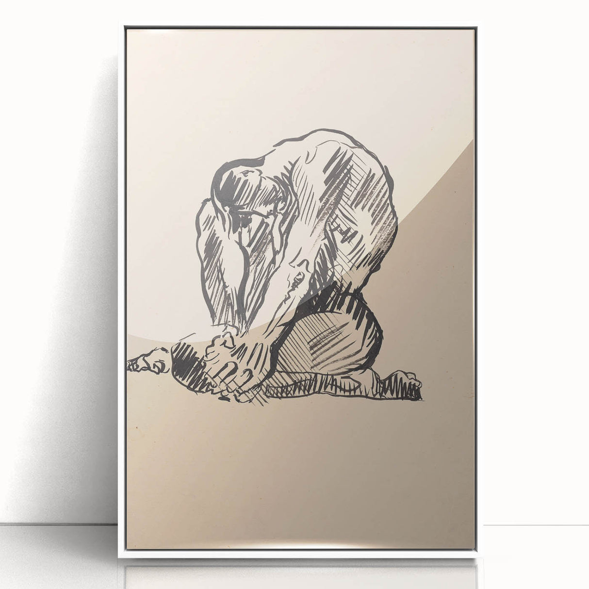 Expressionist Art Nude Study – Abstract Expressionism Wall Art Print