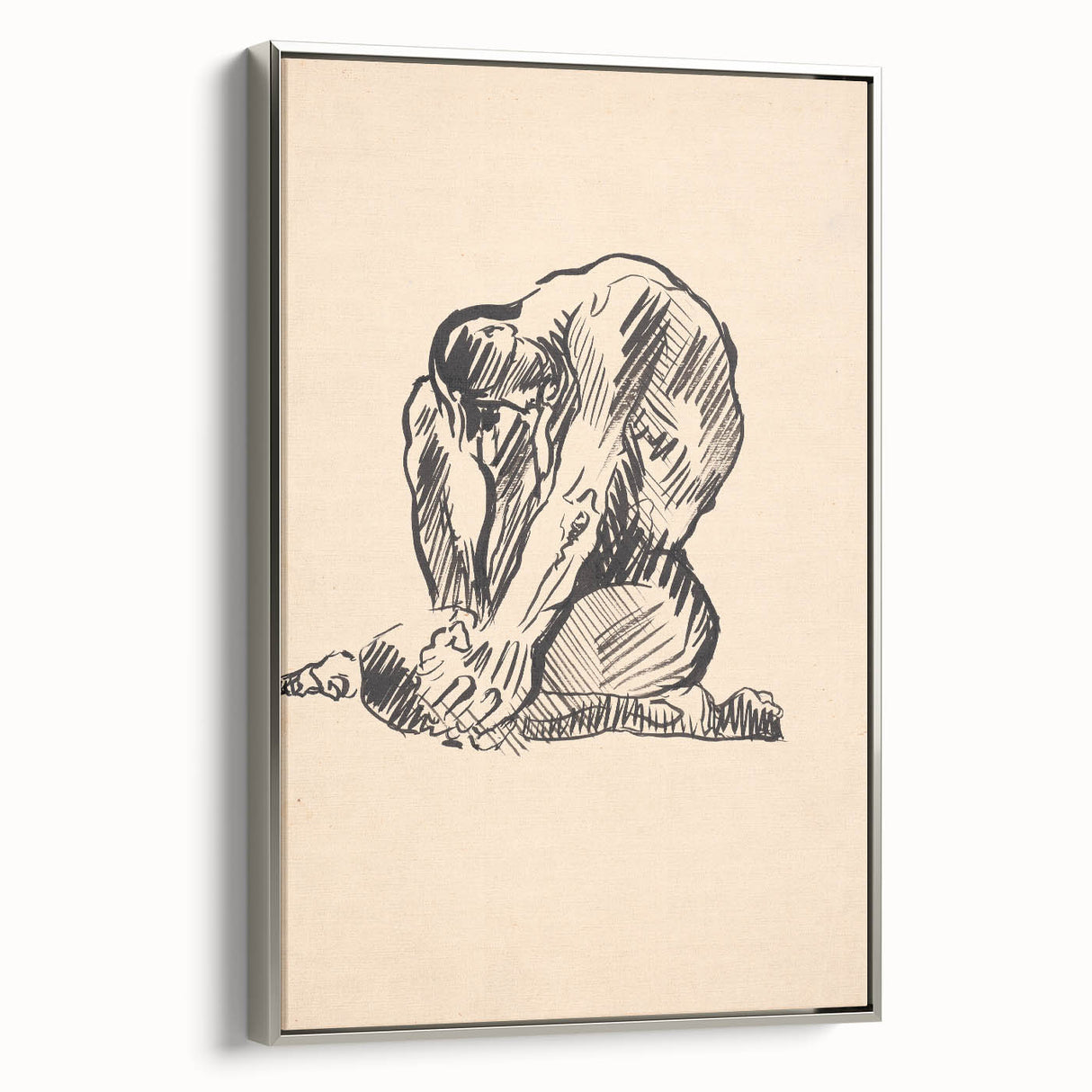 Expressionist Art Nude Study – Abstract Expressionism Wall Art Print