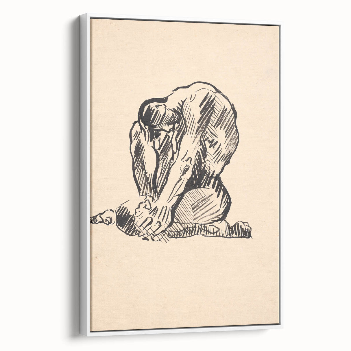 Expressionist Art Nude Study – Abstract Expressionism Wall Art Print