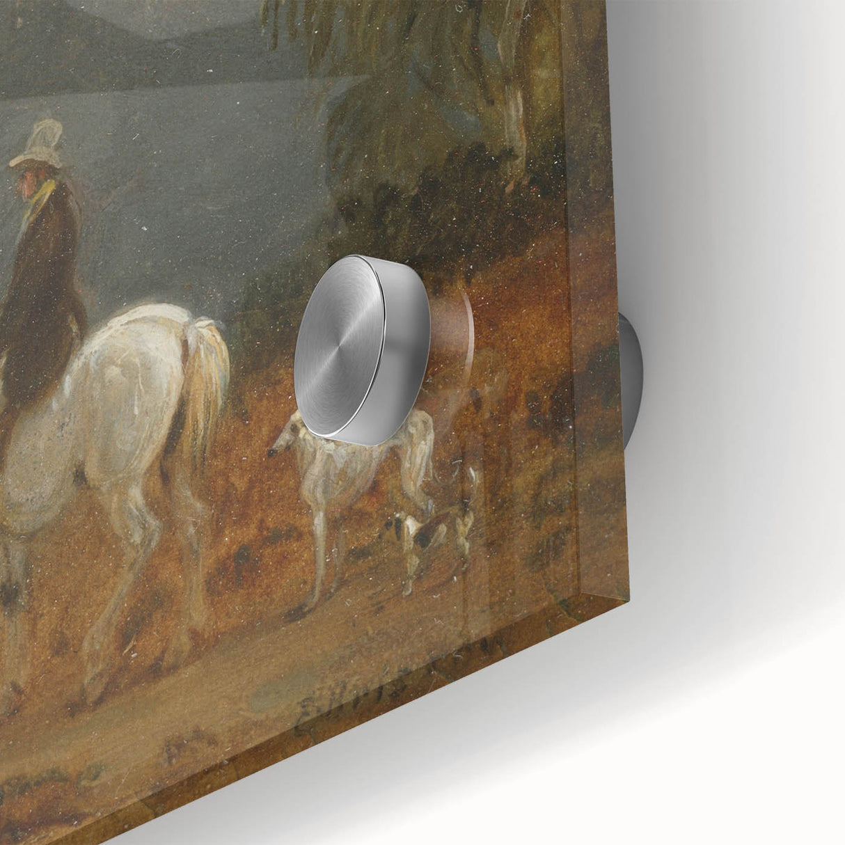 Romanticism Art - A Traveller and a Shepherd in a Landscape