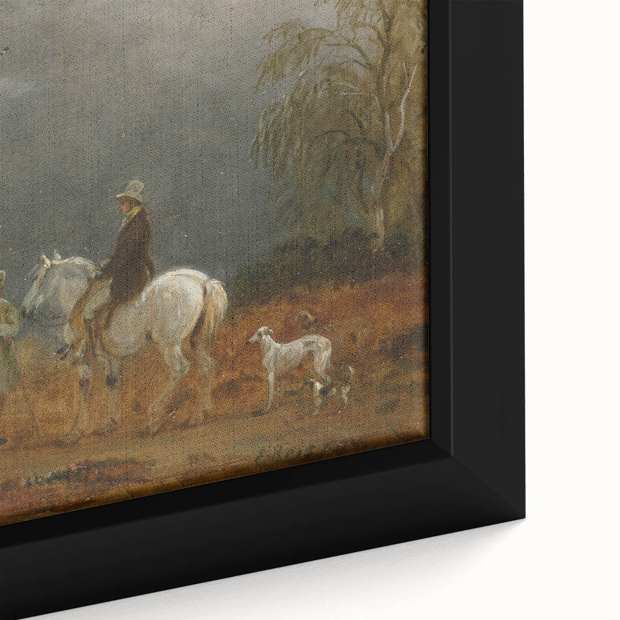 Romanticism Art - A Traveller and a Shepherd in a Landscape