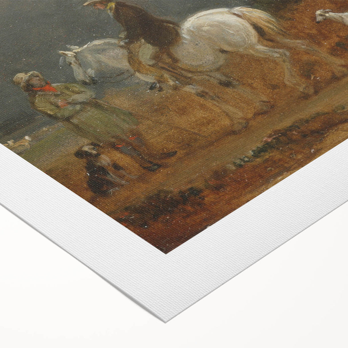 Romanticism Art - A Traveller and a Shepherd in a Landscape