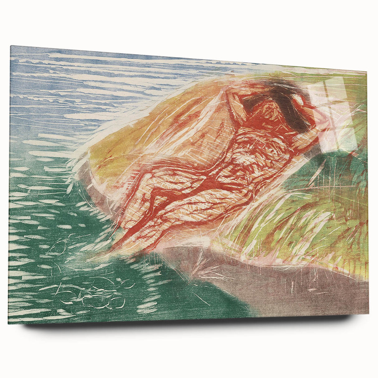 Abstract Expressionism Sunbathing | Vibrant Contemporary Wall Art