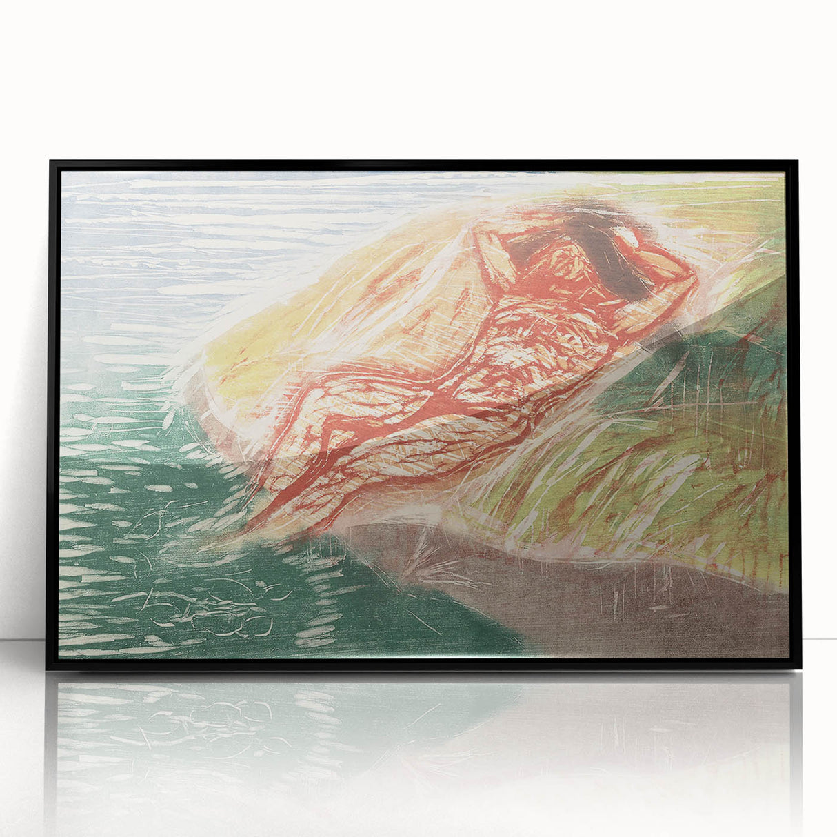 Abstract Expressionism Sunbathing | Vibrant Contemporary Wall Art