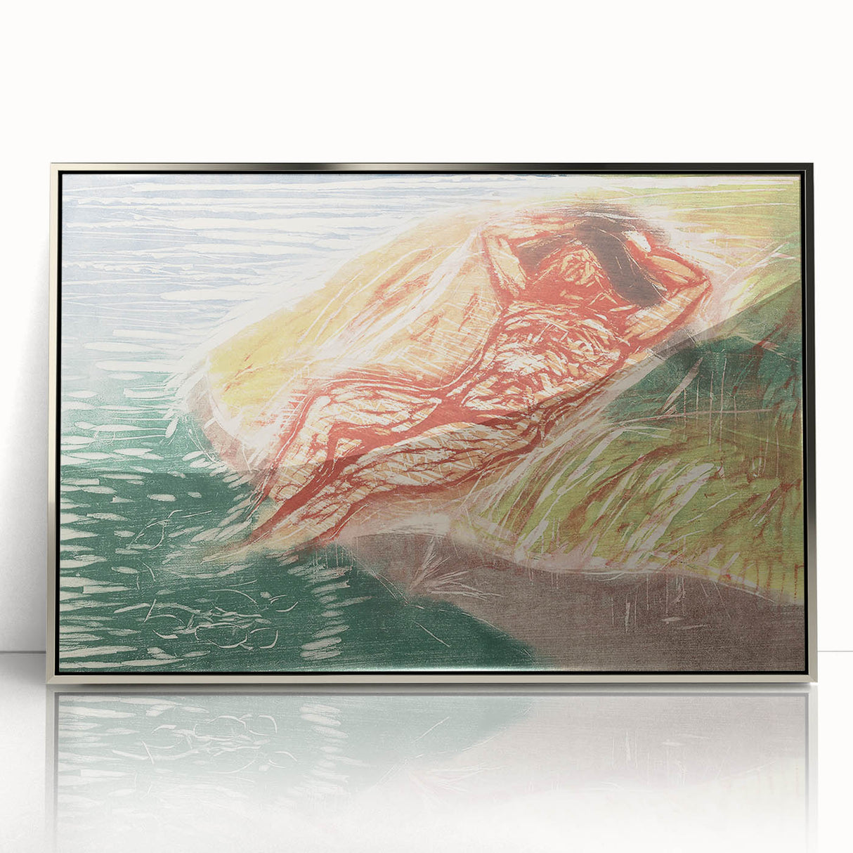 Abstract Expressionism Sunbathing | Vibrant Contemporary Wall Art