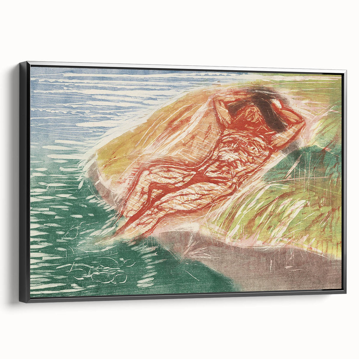 Abstract Expressionism Sunbathing | Vibrant Contemporary Wall Art
